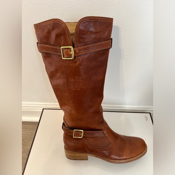 Coach Boots Whitley Q356 High W Boots in Whiskey - Size 8.5M (with original box) - Picture 7 of 16